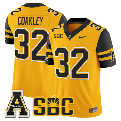 App State Mountaineers 2025 Vapor Limited Jersey - Gold Dexter Coakley