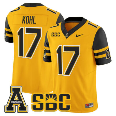 App State Mountaineers 2025 Vapor Limited Jersey - Gold JJ Kohl