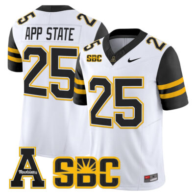 App State Mountaineers 2025 Vapor Limited Jersey - White #25 App State