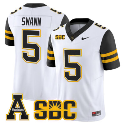App State Mountaineers 2025 Vapor Limited Jersey - White AJ Swann