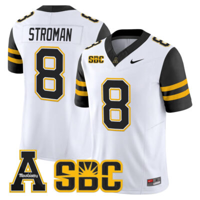 App State Mountaineers 2025 Vapor Limited Jersey - White Dalton Stroman