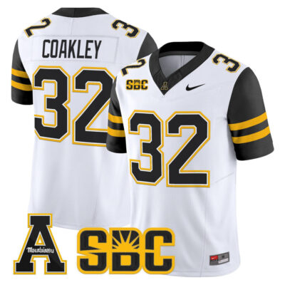 App State Mountaineers 2025 Vapor Limited Jersey - White Dexter Coakley