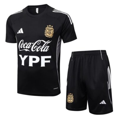 Argentina 2025 2026 Black Night Soccer Jersey Shorts Set