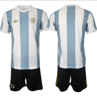Argentina Blank White/Blue 2024-25 Home Soccer Jersey Suit