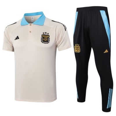 Argentina Polo + Pants Training Tracksuit 2024 2025 Beige
