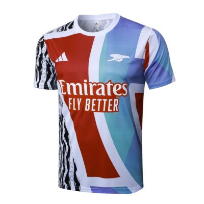 Alternative view of Arsenal 2024 2025 Blue Red Jersey Shorts Kit