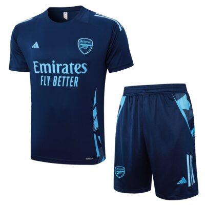 Arsenal 2024 2025 Blue Soccer Jersey Shorts Set