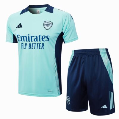 Arsenal 2024 2025 Green Soccer Jersey Shorts Set