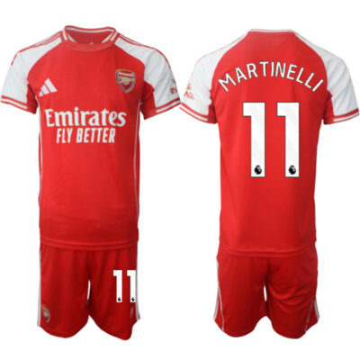 Arsenal F.C #11 Gabriel Martinelli Red 2025 Home Soccer Jersey Suit