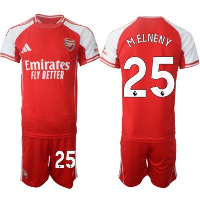 Arsenal F.C #25 Mohamed Elneny Red 2025 Home Soccer Jersey Suit