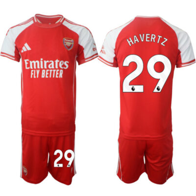 Arsenal F.C #29 Kai Lukas Havertz Red 2025 Home Soccer Jersey Suit