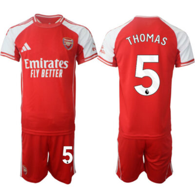Arsenal F.C #5 Thomas Red 2025 Home Soccer Jersey Suit
