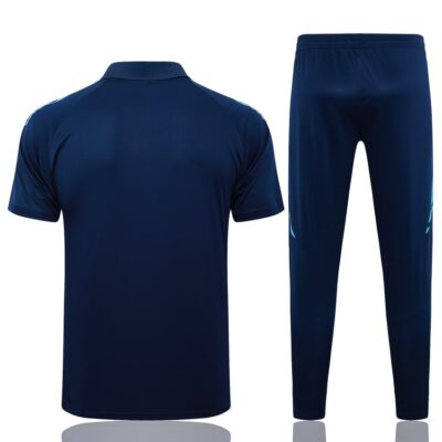 Arsenal Polo + Pants 2024 2025 Blue Training Tracksuit - Image 4