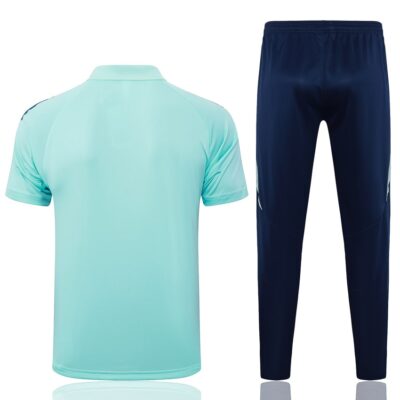 Arsenal Polo + Pants Training Tracksuit 2024 2025 Green - Image 4