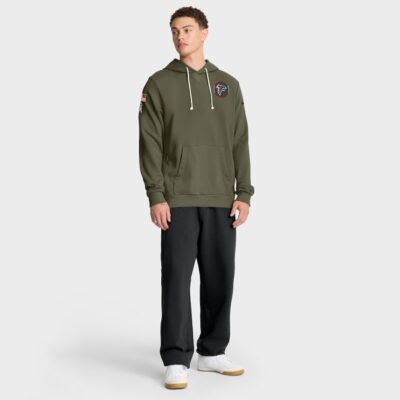 Atlanta Falcons 2025 Salute to Service Sideline Standard Issue Dri-FIT Hoodie - Olive - Image 3