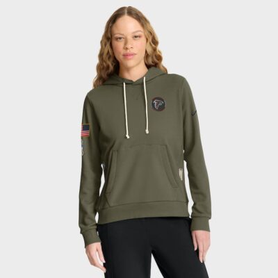 Atlanta Falcons Women's 2025 Salute to Service Sideline Standard Issue Dri-FIT Hoodie - Olive