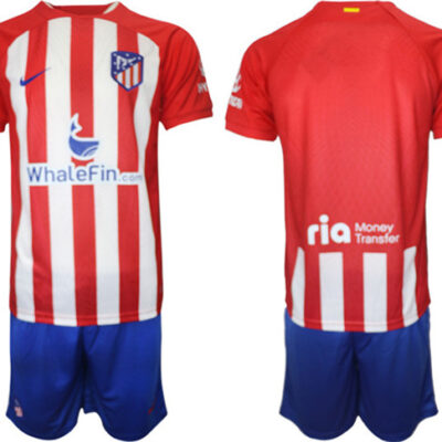 Atletico de Madrid Custom 2023/24 Red Home Soccer Jersey Suit