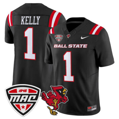 Ball State Cardinals 2025 Vapor Limited Jersey - Black Kiael Kelly