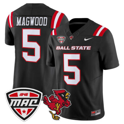 Ball State Cardinals 2025 Vapor Limited Jersey - Black Qian Magwood