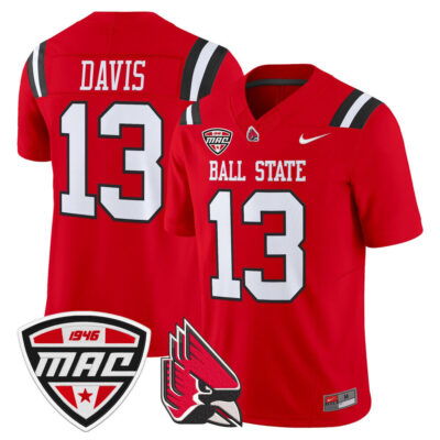 Ball State Cardinals 2025 Vapor Limited Jersey - Cardinal Nate Davis