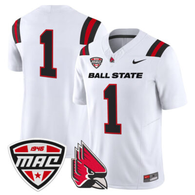 Ball State Cardinals 2025 Vapor Limited Jersey - White #1 Team
