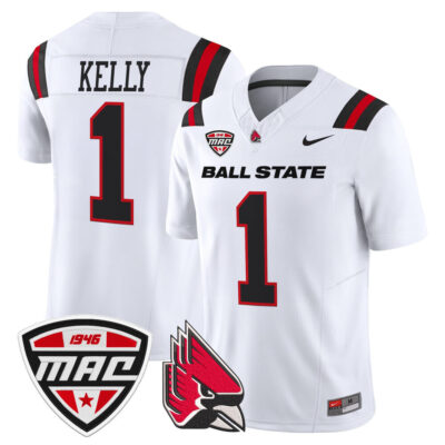 Ball State Cardinals 2025 Vapor Limited Jersey - White Kiael Kelly