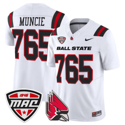 Ball State Cardinals 2025 Vapor Limited Jersey - White Muncie 765