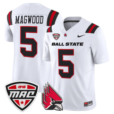 Ball State Cardinals 2025 Vapor Limited Jersey - White Qian Magwood