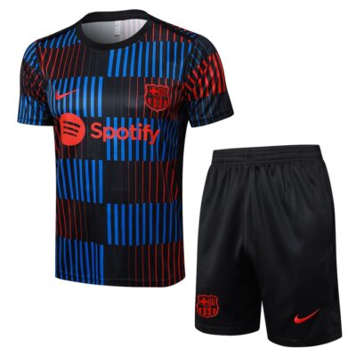 Barca 2024 2025 Black Blue Short Shirt Set