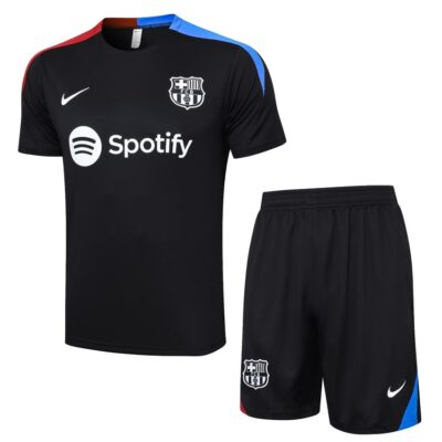 Barca 2024 2025 Black Soccer Jersey Shorts Set