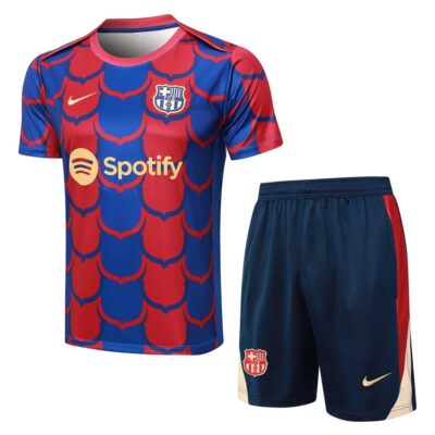 Barca 2024 2025 Blue Red Short Shirt Set
