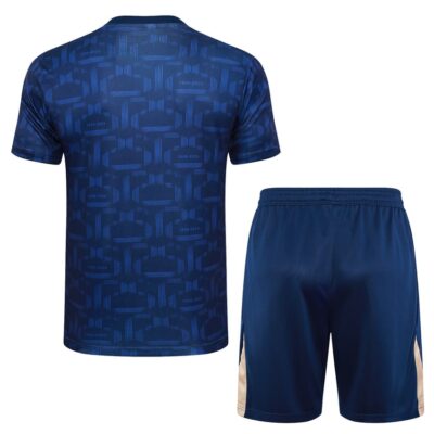Barca 2024 2025 Dark Blue Soccer Jersey Shorts Set - Image 4