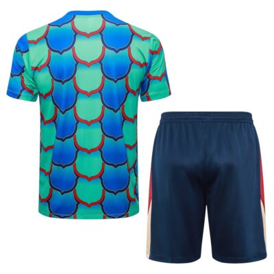 Barca 2024 2025 Green Blue Short Shirt Kit - Image 4