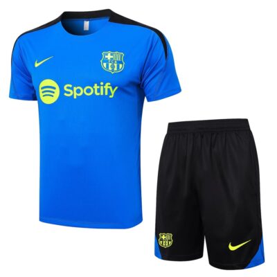 Barca 2024 2025 Ocean Blue Soccer Jersey Shorts Set