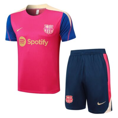 Barca 2024 2025 Pink Soccer Jersey Shorts Set