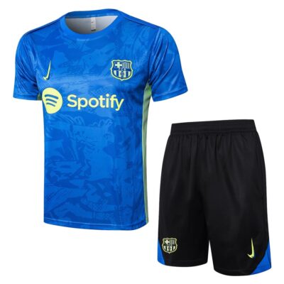 Barca 2024 2025 Sky Blue Soccer Jersey Shorts Set