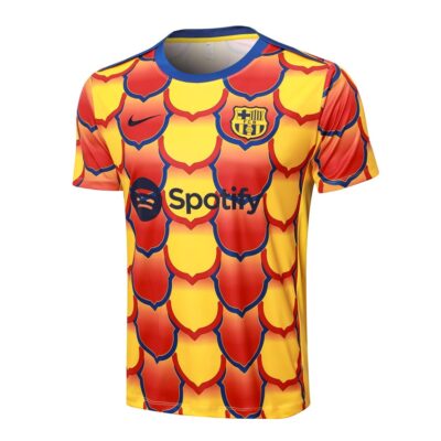 Alternative view of Barca 2024 2025 Yellow Red Short Shirt Set