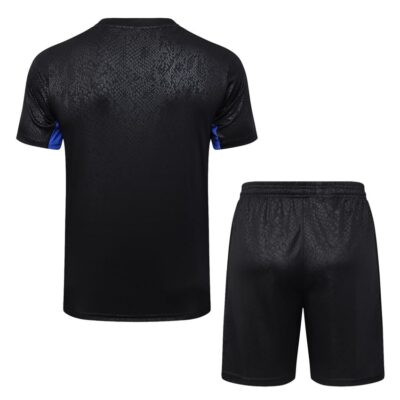 Barca 2025 2026 Black Charcoal Soccer Jersey Shorts Set - Image 4
