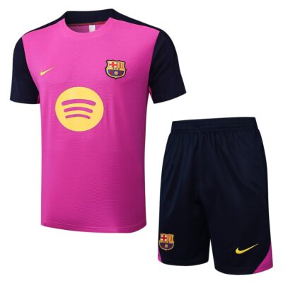 Barca 2025 2026 Light Pink Soccer Jersey Shorts Set