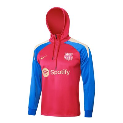 Alternative view of Barca Hooded Tracksuit Sweatshirt 2024 2025 Light Red