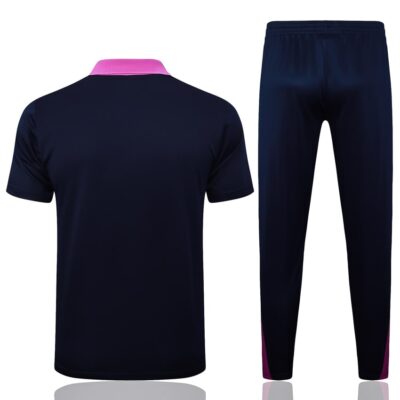 Barca Polo + Pants 2024 2025 Blue Pink Training Tracksuit - Image 4
