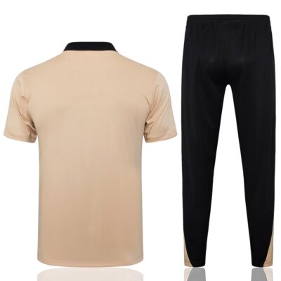 Barca Polo + Pants Training Tracksuit 2024 2025 Beige - Image 4