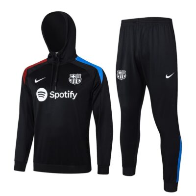 Barca Sweatshirt Hooded Tracksuit 2024 2025 Black