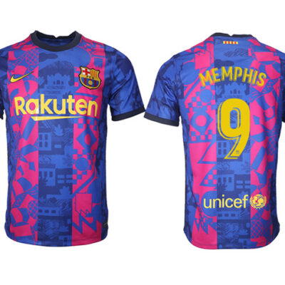 Barcelona #9 Memphis 2021/22 training suit aaa version Soccer Jersey