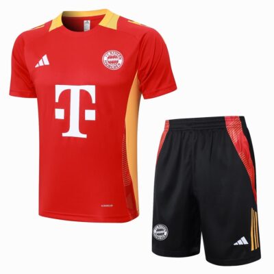 Bayern Munich 2024 2025 Light Red Jersey Shorts Kit