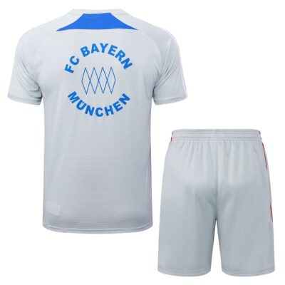 Bayern Munich 2025 2026 Grey Soccer Jersey Shorts Set - Image 4
