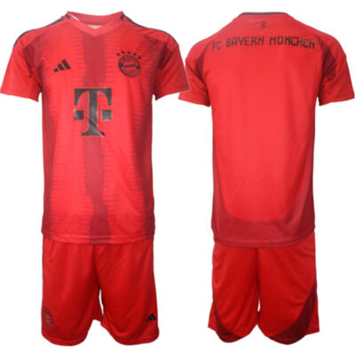 Bayern Munich Custom 2024-25 Red Home Soccer Jersey Suit