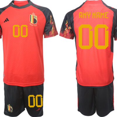 Belgium Custom Red 2022 FIFA World Cup Home Soccer Jersey Suit
