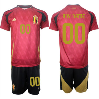 Belgium National Team Custom Red 2024-25 Home Soccer Jersey Suit