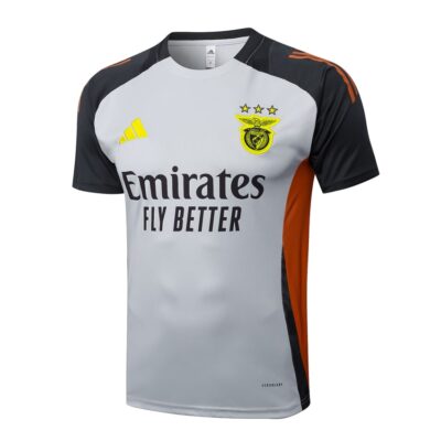 Alternative view of Benfica 2024 2025 White Orange Soccer Jersey Shorts Set